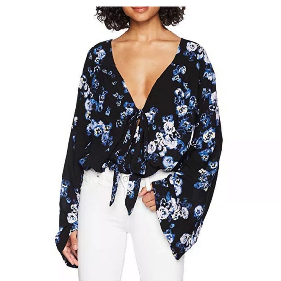 Free People Forties Feel Bell Sleeve Bodysuit S - Picture 3 of 15
